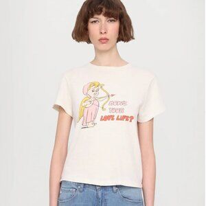 Re/Done Classic Tee Shirt How's Your Love Life Classic White Tee S $160